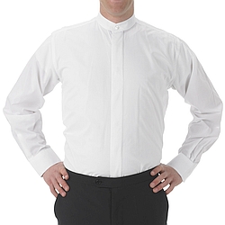 Henry Segal - 1101 - Mens Dress Shirt (Banded Collar W/ Fly Front) - White