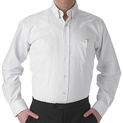 Henry Segal - 1401 - Mens Oxford Shirt (Button Down Collar W/ Pocket) - White