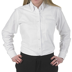 Henry Segal - 8151L - Ladies Oxford Shirt (Button-Down Collar W/ Pocket) - White