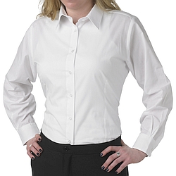 Henry Segal - 1902 - Ladies Fitted Dress Shirt (Laydown Collar W/ Plain Front) - White