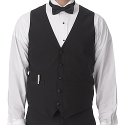 Henry Segal - 2237 - Mens Silky Belted-Back Vest - Black