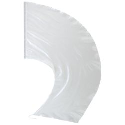 DSI - Solid Swing Poly China Silk Flag - White