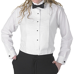 Henry Segal - 8201 - Ladies Tuxedo Shirt (Wing Collar W/ 1/4" Pleat) - White Henry Segal - 8201 - Ladies Tuxedo Shirt (Wing Collar W/ 1/4" Pleat) - White