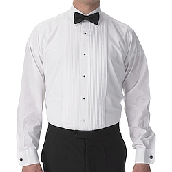 Henry Segal - 8801 - Mens Tuxedo Shirt (Laydown Collar W/ 1/4" Pleat) - White Henry Segal - 8801 - Mens Tuxedo Shirt (Laydown Collar W/ 1/4" Pleat) - White