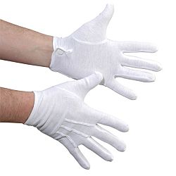 Style Plus - Cotton Military W/ Snap Gloves - White