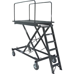 Jarvis™ - 1500-2 - Model 15 (6' Scissor-Lift Podium, 4' X 6' Platform) - Black