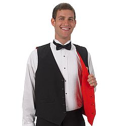 Henry Segal - 2440 - Mens Reversible Vest - Black/Red