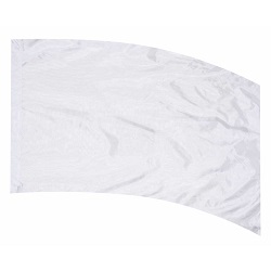 Style Plus - Solid Poly China Silk Flag - White