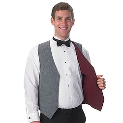 Henry Segal - 2444 - Mens Reversible Vest -  Grey/Burgundy