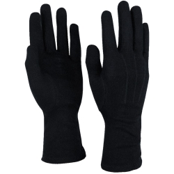 Style Plus - Long Wristed Cotton Gloves - Black